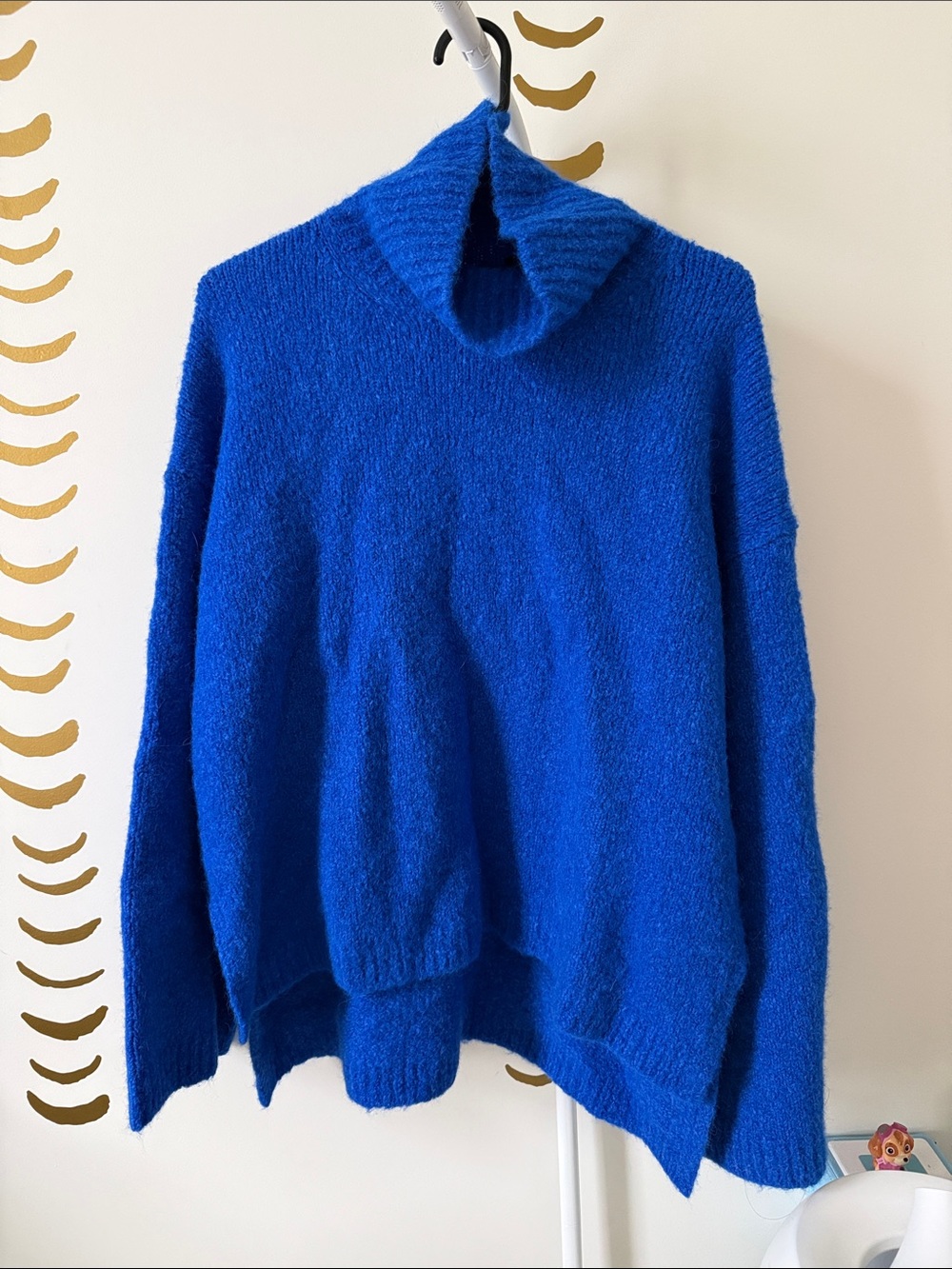 NWT LAPOINTE Alpaca Silk Blend Turtleneck Boucle Sweater XS/SMALL Blue